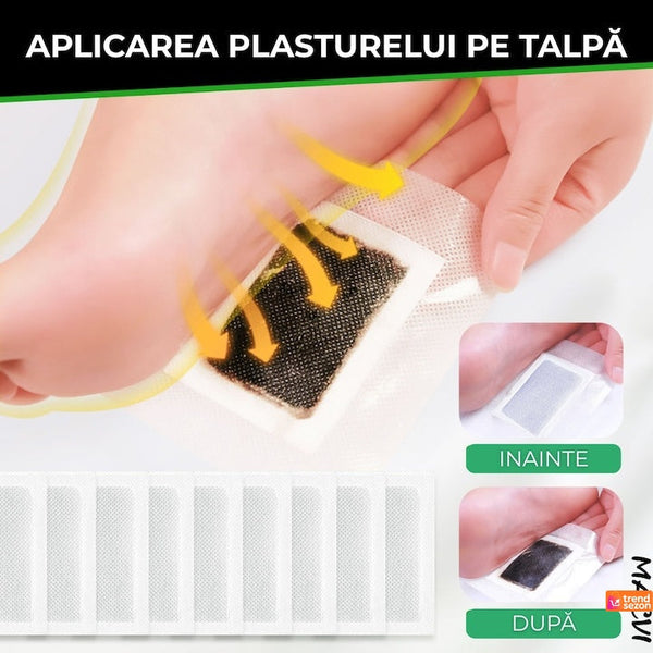 Set 10 Plasturi Detoxifiere cu Turmalină — Revitalizare și Relaxare 🌿✨
