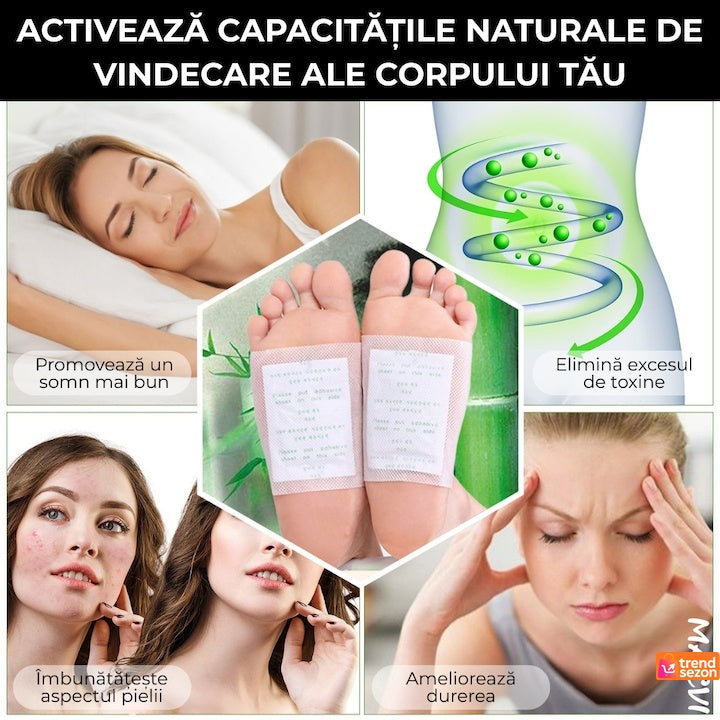 Set 10 Plasturi Detoxifiere cu Turmalină — Revitalizare și Relaxare 🌿✨