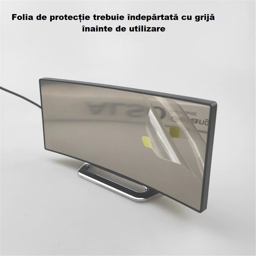 Ceas de Masă Oglindă cu Ecran LED Curbat — Eleganță și Funcționalitate ⏰✨ Imagine secundară a produsului