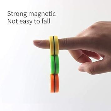 Set 3 Inele Magnetice Antistres Fidget Multicolor — Distracție și Relaxare! 🎉 Imagine secundară a produsului
