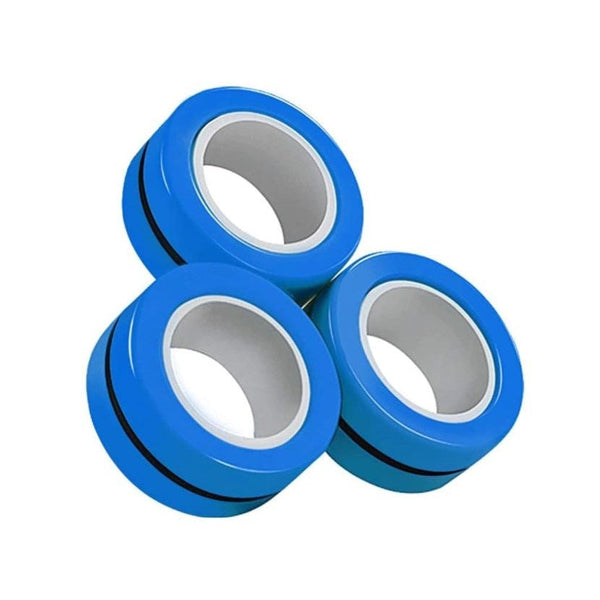Set 3 Inele Magnetice Antistres Fidget Multicolor — Distracție și Relaxare! 🎉