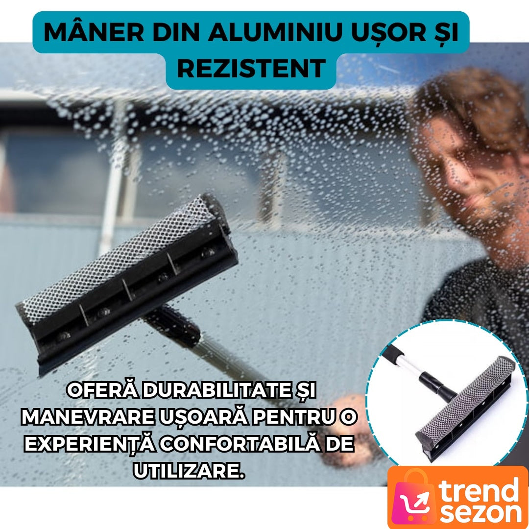 Perie pentru Spalat Geamuri cu Maner Telescopic din Aluminiu — Curățare Rapidă și Eficientă 🪟✨ Imagine secundară a produsului