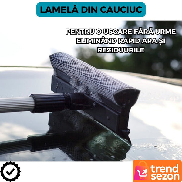 Perie pentru Spalat Geamuri cu Maner Telescopic din Aluminiu — Curățare Rapidă și Eficientă 🪟✨