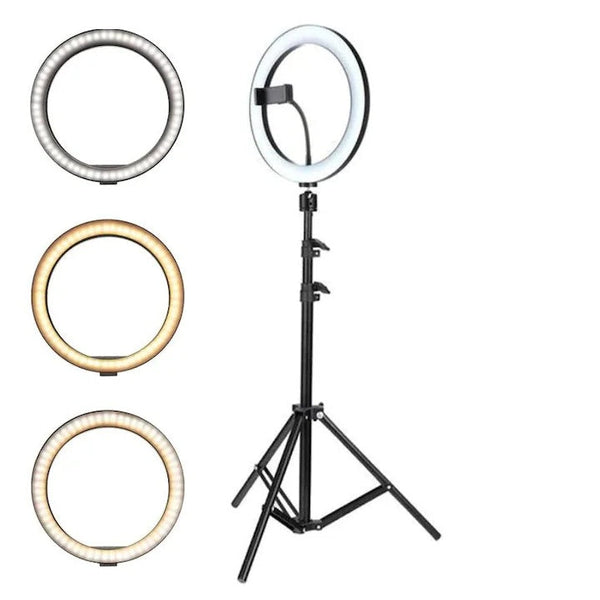 Lampa Circulară LED 30 cm cu Trepied Reglabil — Iluminare Perfectă pentru Creatorii de Conținut 💡✨