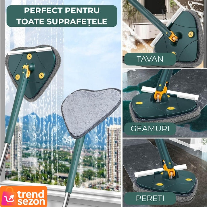 Mop Telescopic cu Cap Îngrijit 360° — Curățare Rapidă și Eficientă 🧼✨ Imagine secundară a produsului