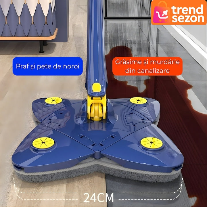 Mop cu Cap Stea 360° Telescopic — Curățare Rapidă și Eficientă! 🧼✨
