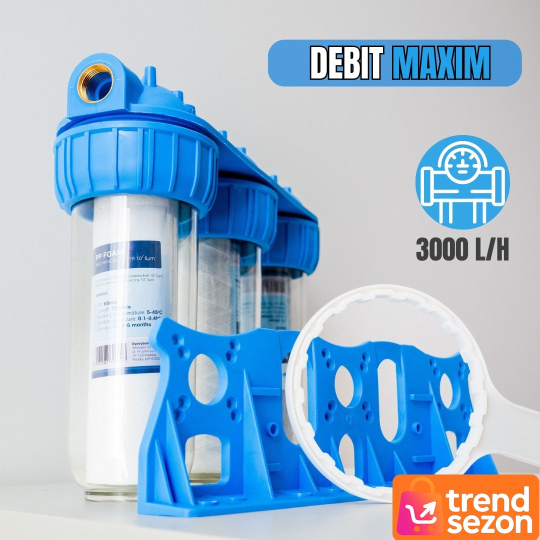 Sistem Filtrare Apă Triplu cu Carbon Activ și Bumbac — Apă Pură pentru Tine! 💧✨ Imagine secundară a produsului