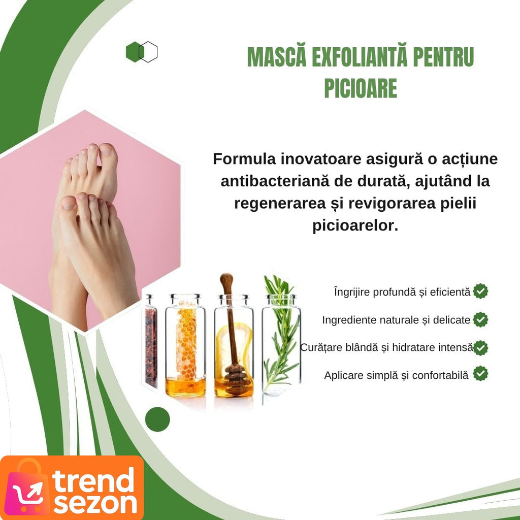 Sosete cu Mască Exfoliantă pentru Picioare — Hidratare Intensă ✨👣