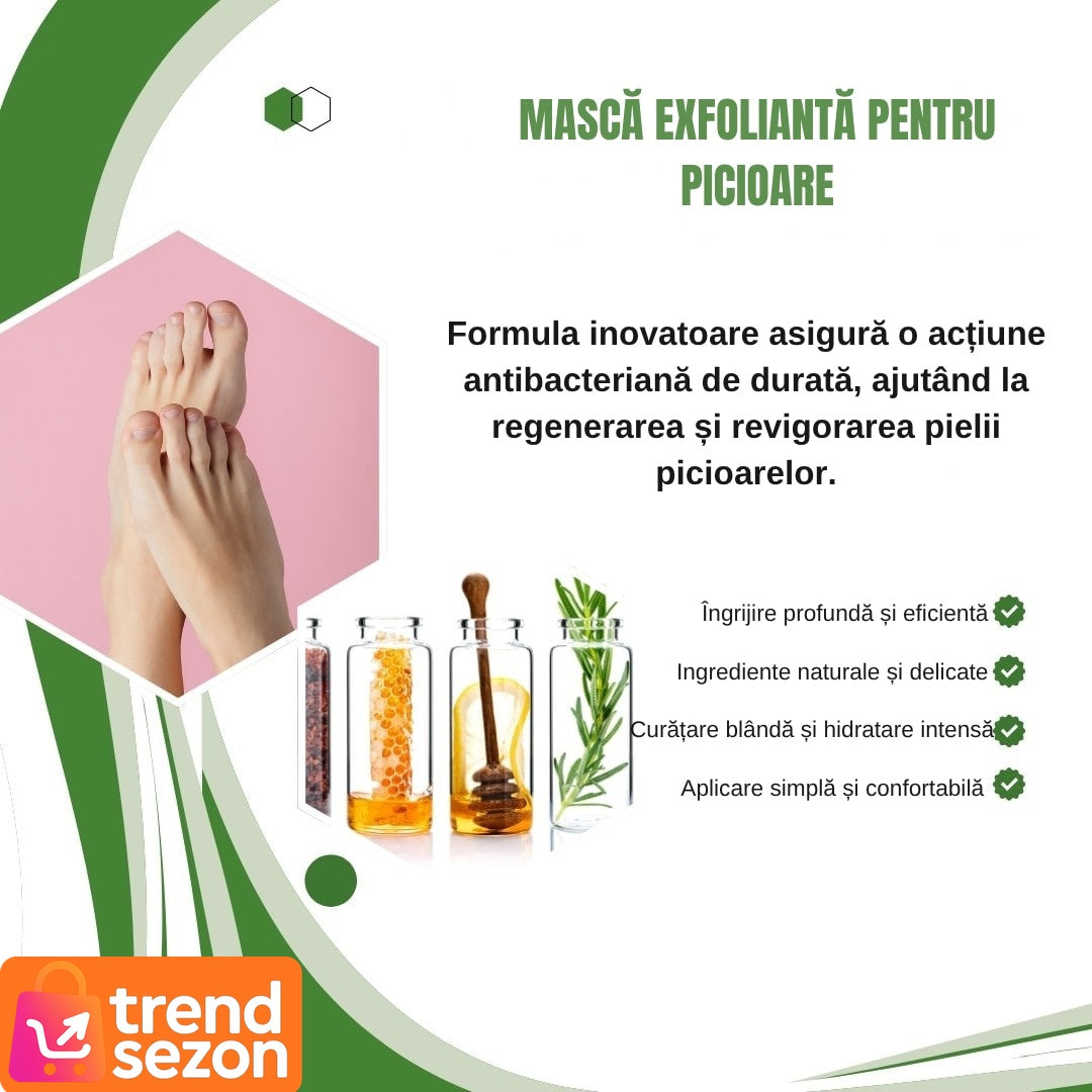 Sosete cu Mască Exfoliantă pentru Picioare — Hidratare Intensă ✨👣