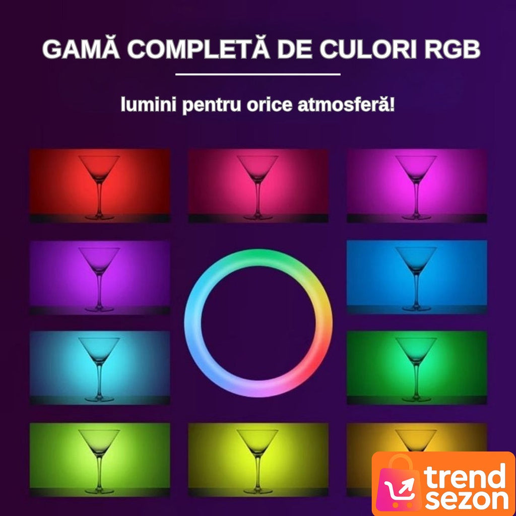 Lampa Circulară RGB LED 26 cm — Iluminare Perfectă pentru Creatori 📸✨
