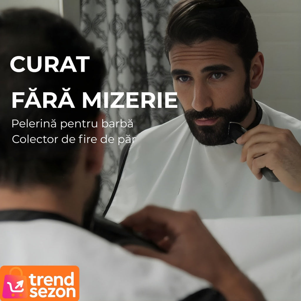 Pelerină Impermeabilă pentru Tuns cu Ventuze — Fără Mizerie, Ușor de Folosit ✂️✨