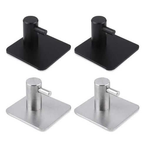 Set 4 Cuiere de Perete din Oțel Inoxidabil — Design Modern și Ușor de Montat 🖤✨ Imagine principală a produsului