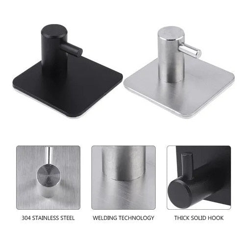 Set 4 Cuiere de Perete din Oțel Inoxidabil — Design Modern și Ușor de Montat 🖤✨
