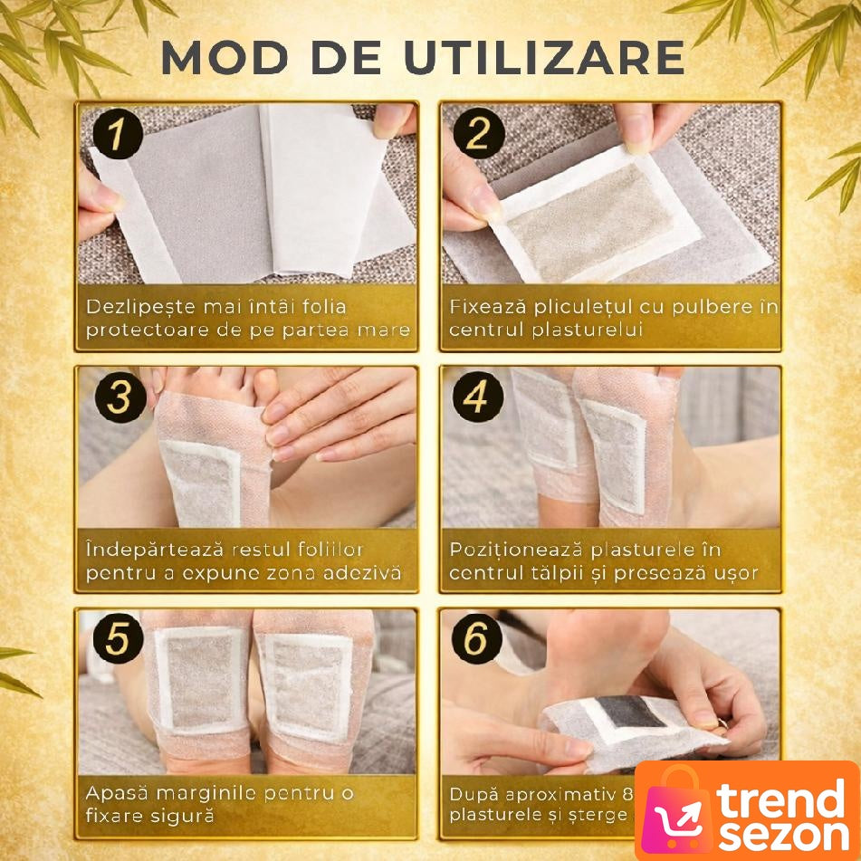 Plasturi Detoxifiere cu Ghimbir — Revitalizare Naturală a Picioarelor 🌱✨